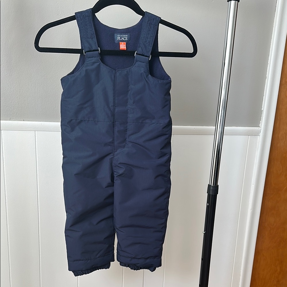 Navy Blue Kids Snow Bib